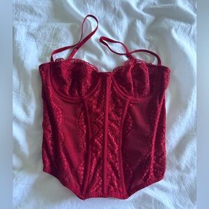 urban outfitters red corset
